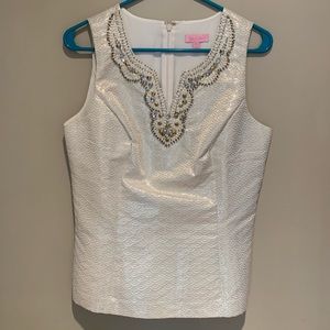 NWOT Lilly Pulitzer top with jewel accents